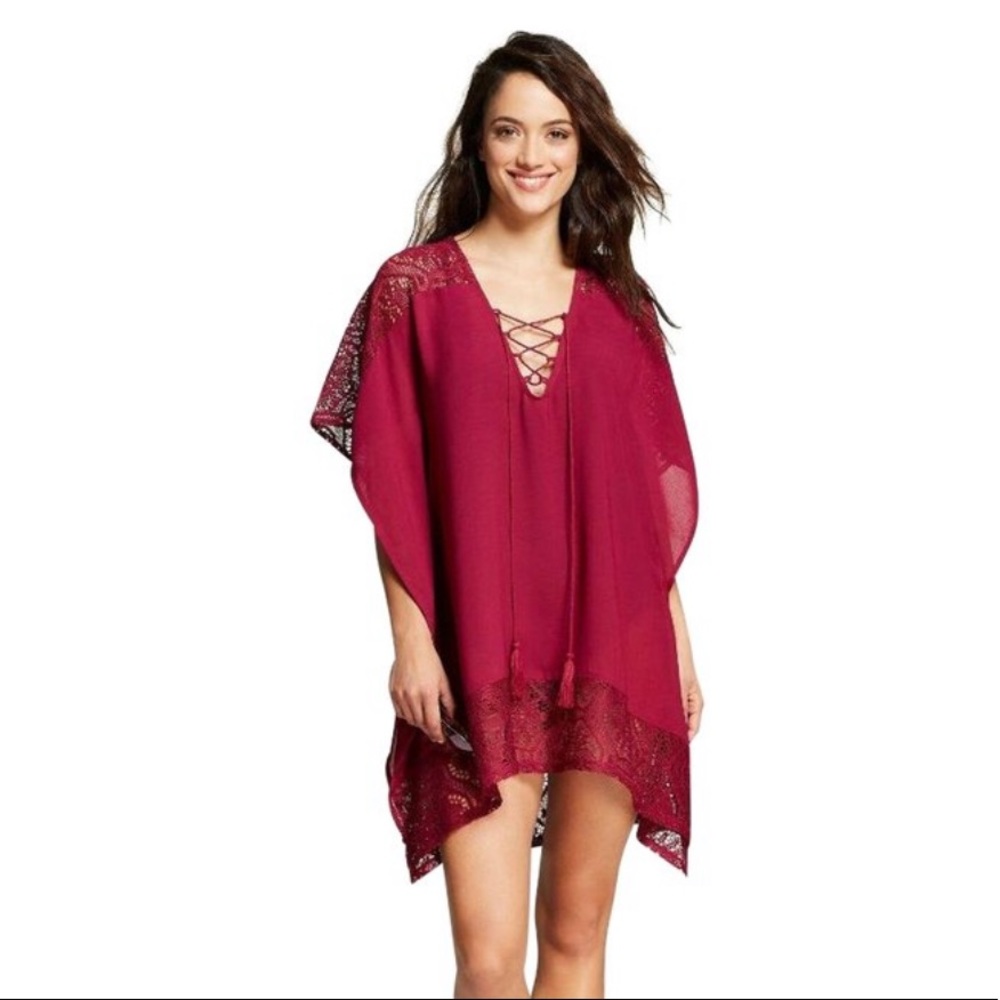 Merona crocheted lace swim cover-up, black - Picture 2 of 6